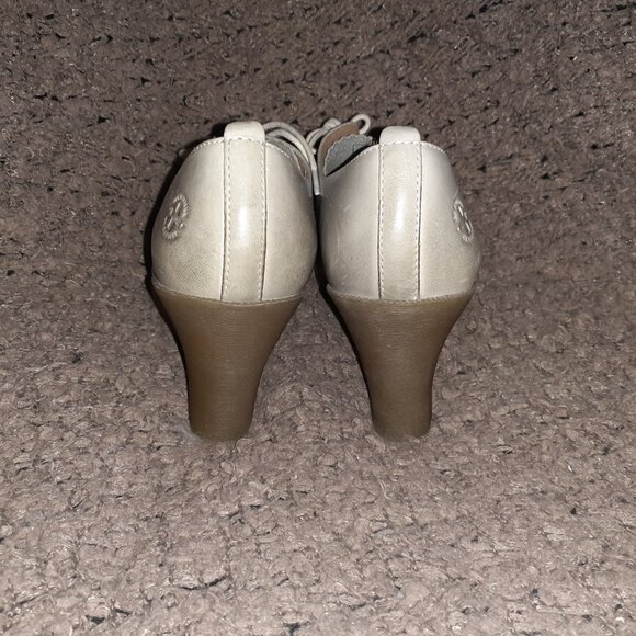 DOC DR. MARTENS-Mimi Wedge-Grey Smooth Leather-Slightly Distressed Look-Sz 8-EX - Picture 6 of 8